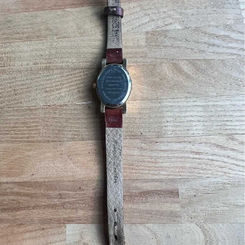 Unbranded ladies Christian prayer leather watch NEW BATTERY